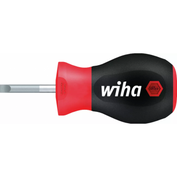 Отвертка шлицевая укороченная WIHA SoftFinish Stubby SL 6.5x1.2 мм, длина жала 25 мм 26966