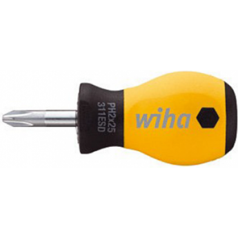 Отвертка антистатическая укороченная крестовая WIHA SoftFinish PH2 6 32155