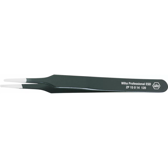 Прецизионный пинцет ESD WIHA Professional ZP15014 антистатический 120 мм 32329