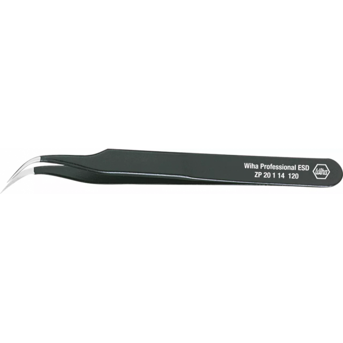 Прецизионный пинцет антистатический WIHA Professional ZP20114 ESD 120 мм 32335