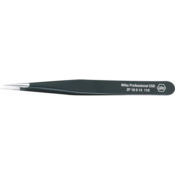 Пинцет прецизионный антистатический WIHA ZP16014 ESD Professional 110 мм 32346